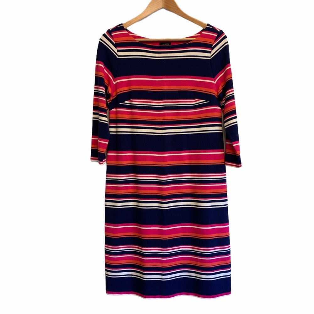 NWT Talbots Multi Color Stripes 3/4 Sleeve Size 4
